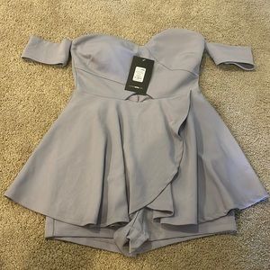 NWT Fashion Nova purple romper size S